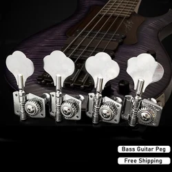 4R/4L/2R2L Opened Electric Bass Guitar Tuning Pegs Machine Heads Tuners for Bass Chrome Bass Guitar Accessories