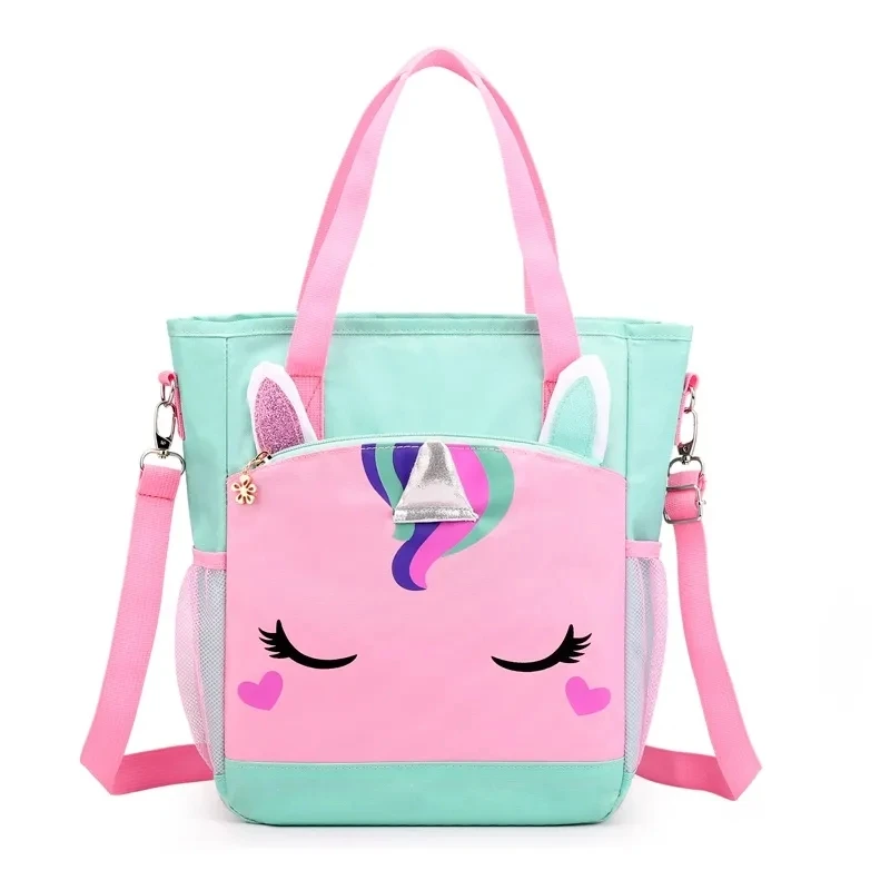 Imagem -05 - Mochila Escolar com Lancheira para Crianças Unicorn Schoolbag Feminino Student Bookbag