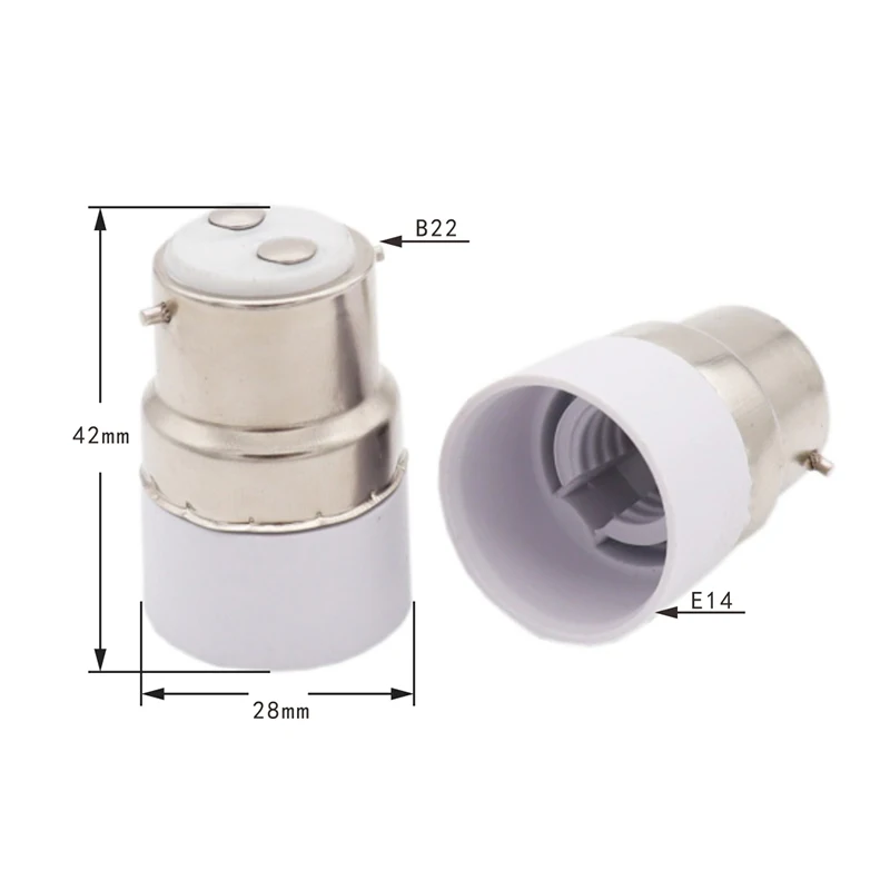 NEW LED Light Bulb Socket B22 To E14 Adapter Led Lamp Bulb Base Holder Converter Fireproof Material For Home