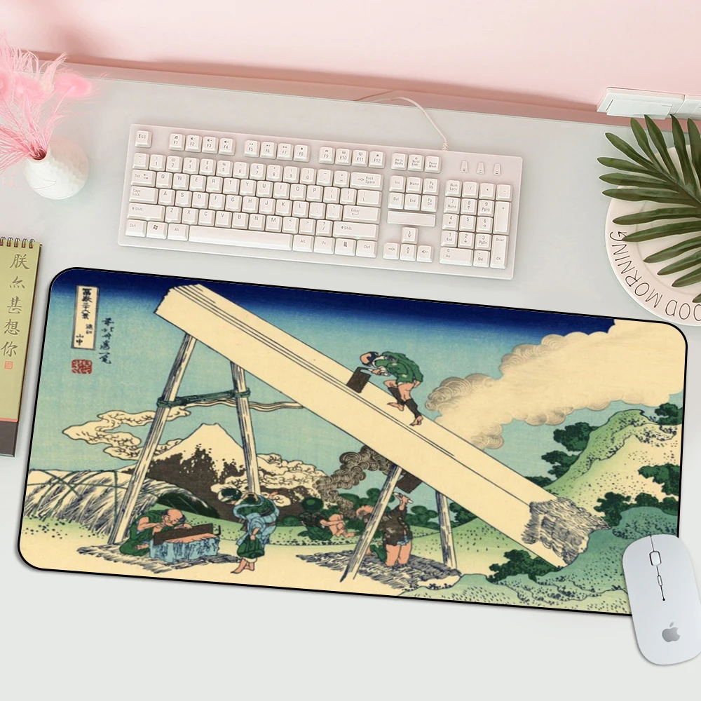 

MRGLZY 400X900MM Large Mouse Pad Japanese Ukiyo-e Computer Pad Keyboard Rest Gaming Accessories Best Seller Desk Pad