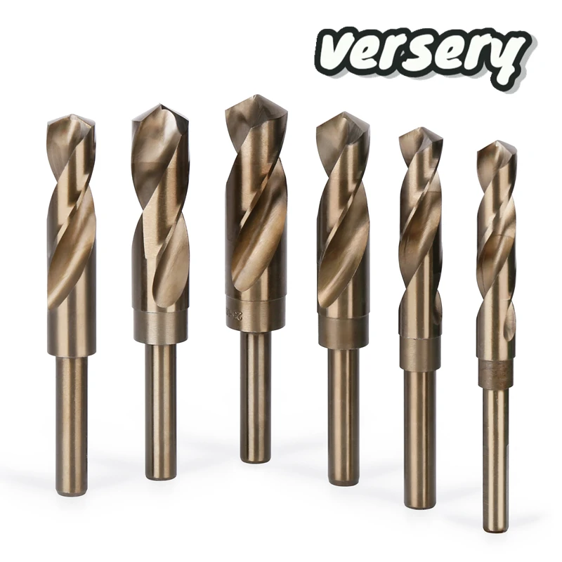 Versery 13-35mm 12.7mm Round Shank Reduced 1/2'' Twist Drill Bits Cobalt Hss Hole Saw  Wood Iron Stainless Steel Aluminum