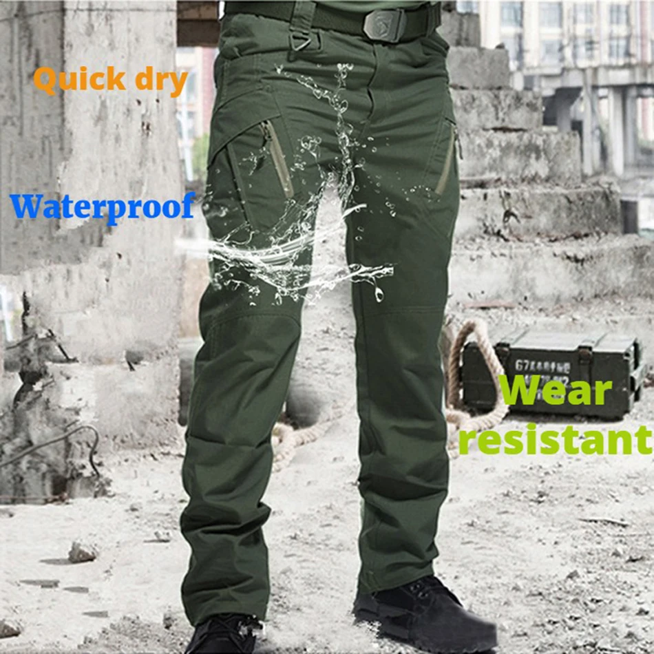 Celana taktis pria baru celana panjang taktis militer Urban comuter Tacitcal celana kargo ramping besar 5XL