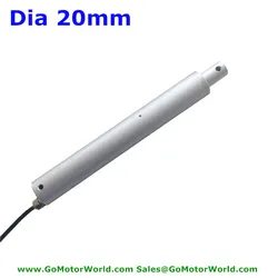 Customized Dia20mm tubular linear actuator adjustable stroke 12V 24V DC 100N 10KG 22LBS lift 12mm/s speed free shipping