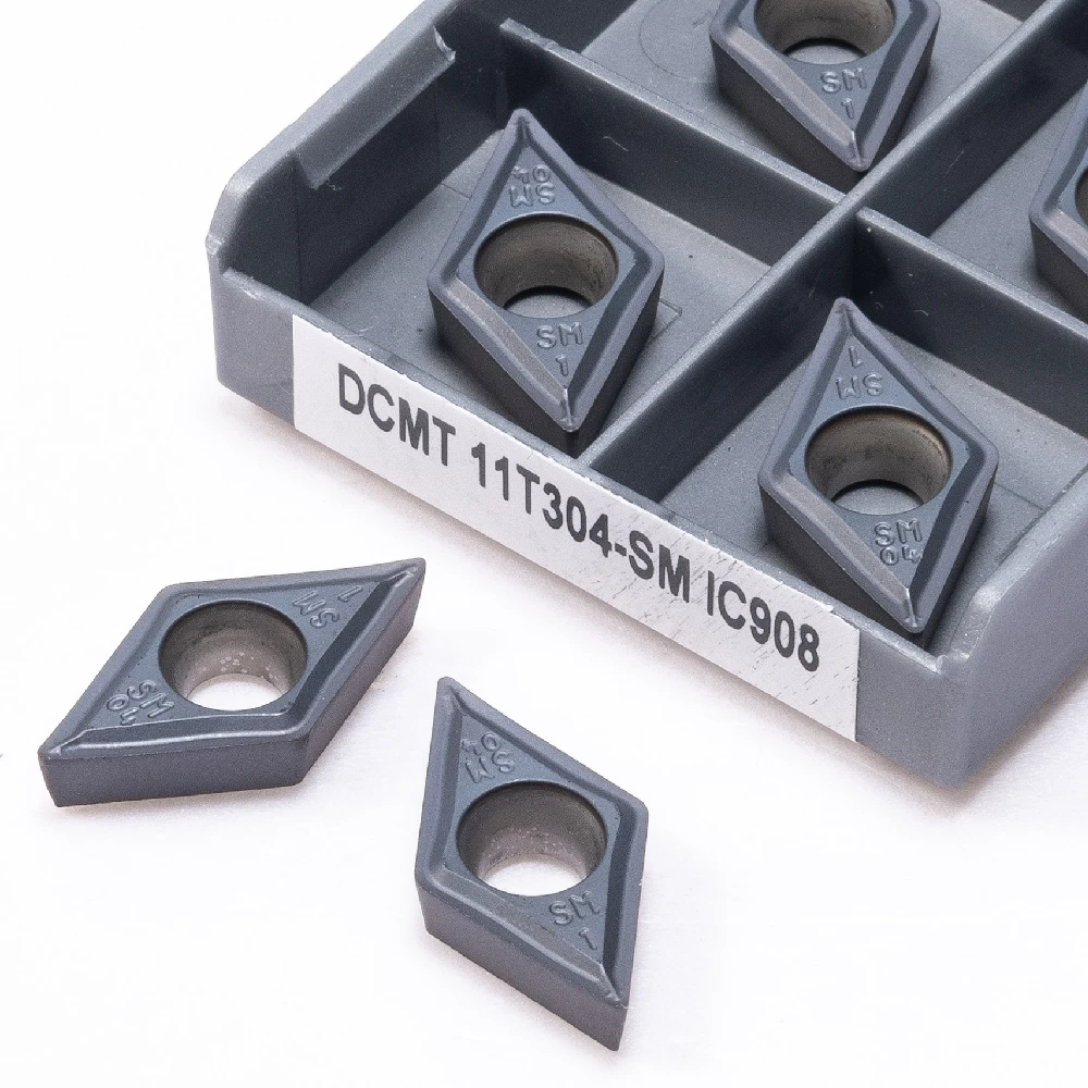 Высококачественные DCMT 11T304 11T308 CNC оригинальные наружные Токарные Вставки DCMT11T304 DCMT11T308 SM IC907 IC908 лезвие из твердого сплава