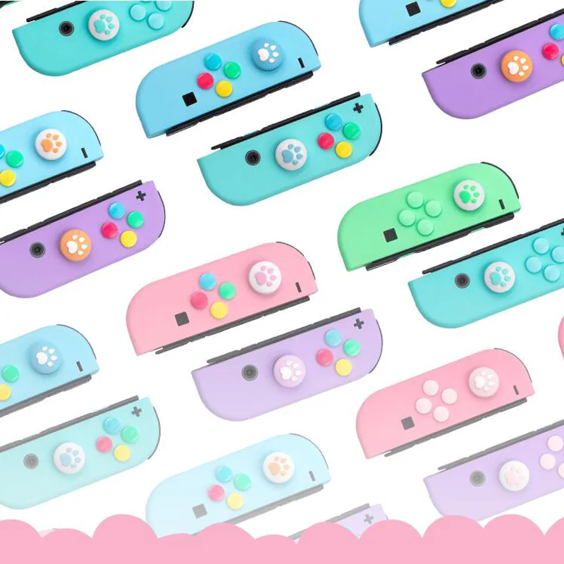 ABXY Key Sticker Joystick Button Thumb Stick Grip Cap Protective Cover For Nintendo Switch Joy-con Controller Skin Colorful Case