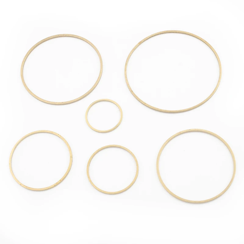 40pcs/lot Brass Round Charms Circle Frame Pendant Connector For DIY Necklace Earring Bracelet Jewelry Finding Making Supplies