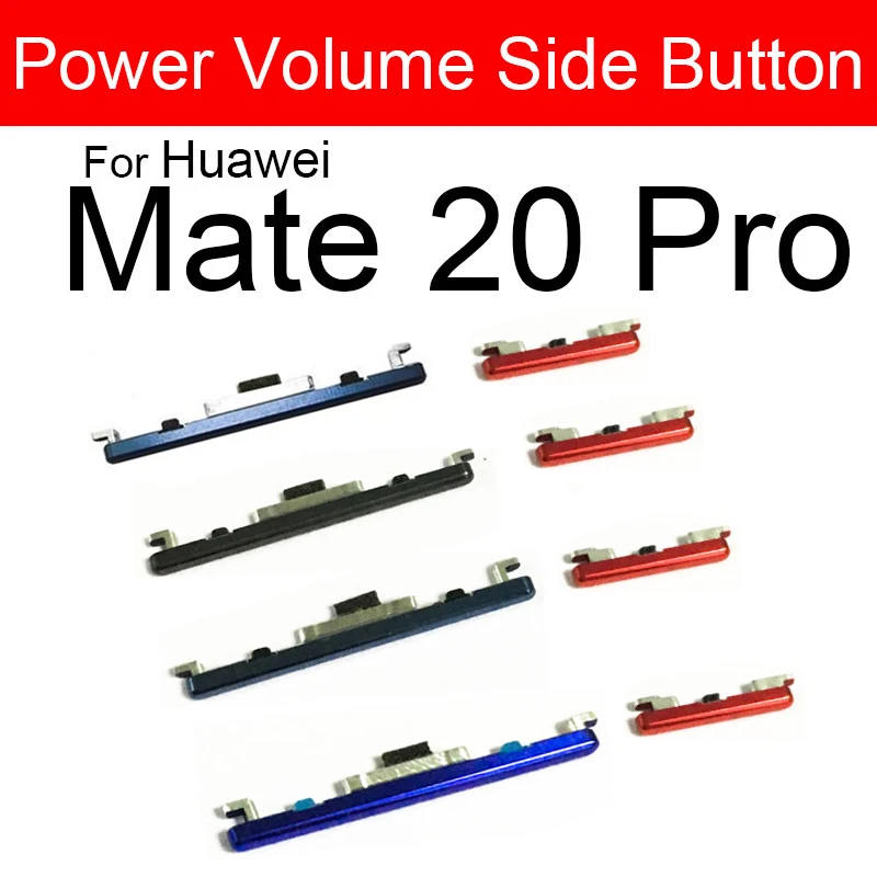 Botões de controle de volume e volume para huawei mate 20 pro 20 lite 20x, controle áudio, cabo flexível, peças de reposição