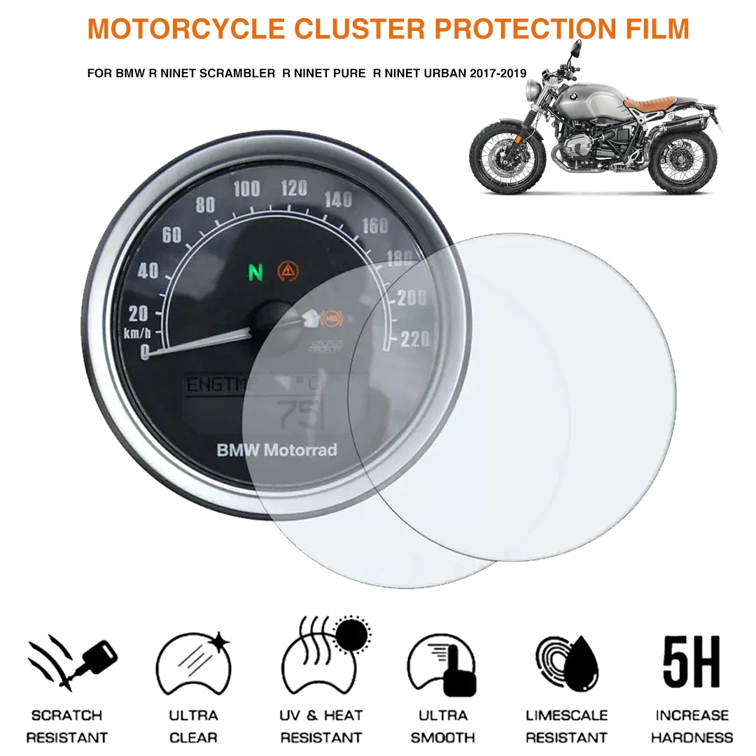 For BMW R Nine T Scrambler R Nine T Pure R Nine T Urban 2017-2019 Motorcycle Cluster Scratch Protection Film Screen Protector