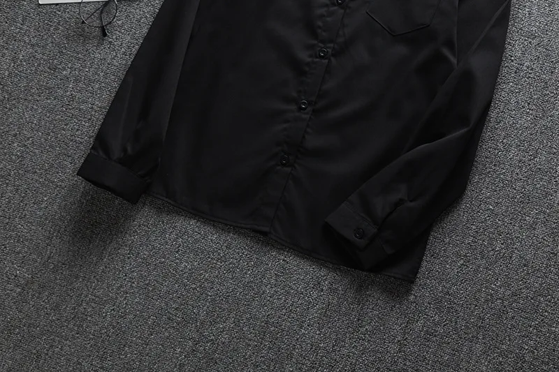 Vestido japonês de algodão preto para meninas, camisa de manga longa para escola, homens e mulheres, uniforme de trabalho