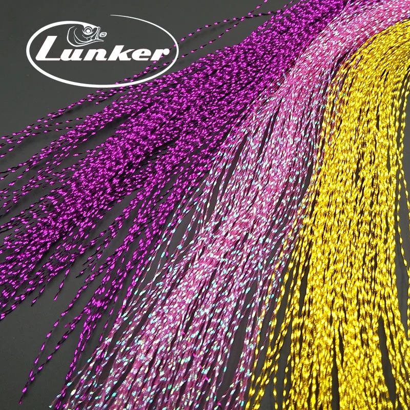 Lunker Fliegenfischer-Tinsel, gedrehte Strang-Schnur, Bindematerial, glänzendes Kristall-Flash-Material, DIY-Material, Hilfshaken, Köderfliegen – Detail 5