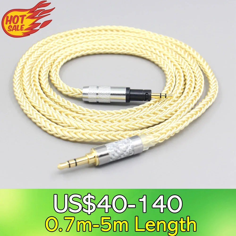 

LN007651 8 Core Gold Plated + Palladium Silver OCC Cable For Sennheiser Momentum 1.0 2.0 Earphone Headset Headphone