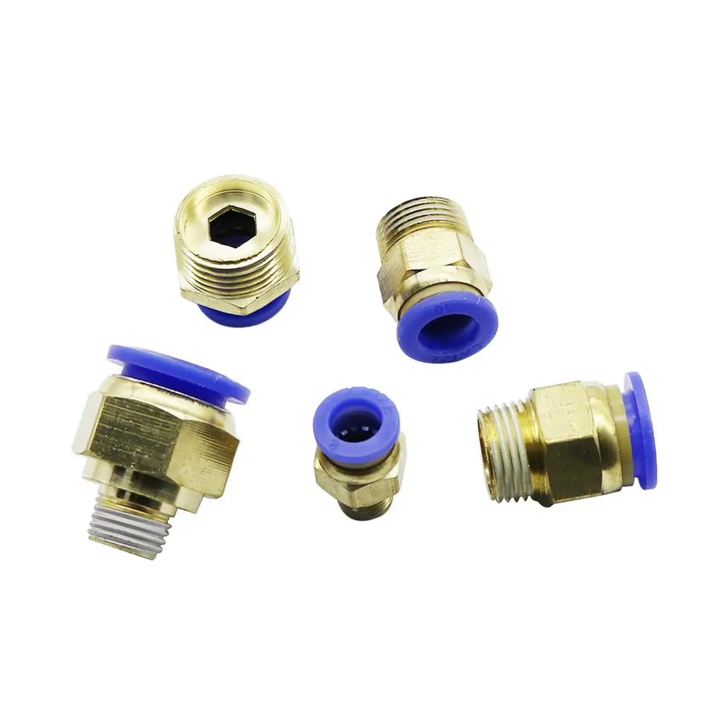 

Garden Irrigation 4/14/16mm Pipe Slip Lock Straight Connector 1/8" 1/4" 3/8" 1/2" 3/4" Male Thread Brass Quick Couplings 2 Pcs