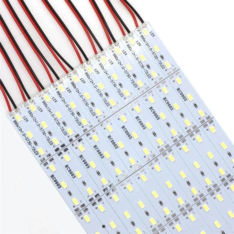 

100pcs*100cm Factory Wholesale DC12V 24V 72leds SMD5730 5630 LED Hard Rigid Strip Bar Light Aluminium shell Cabinet Light Wall