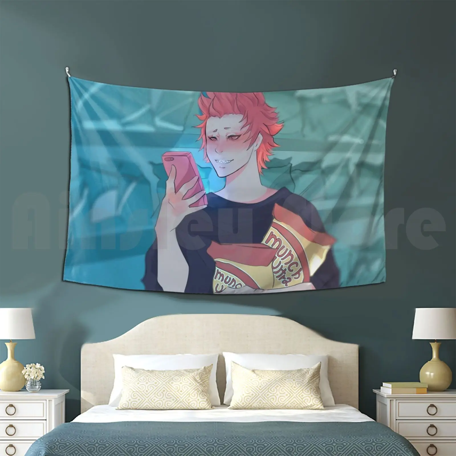 Distance-Kiri Tapestry Background Wall Hanging Kiribaku Bakushina Bakugou Bnha Mha Katsuki Bakugo Kirishima