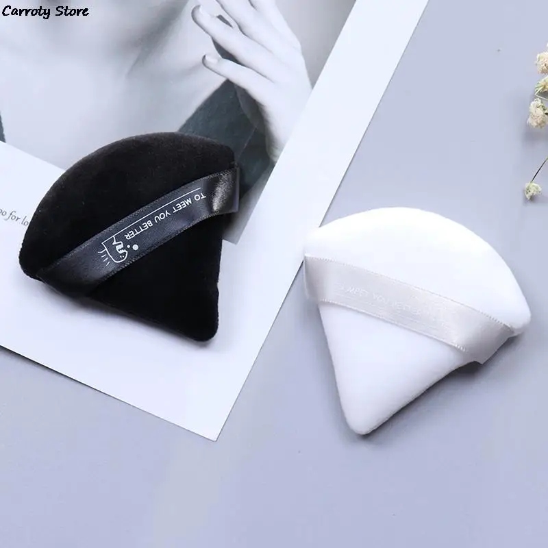 1pcs/2pcs Cosmetic Puff Triangle Velvet Foundation Cream  Mini MakeUp Sponge Puffs Make Up Tools