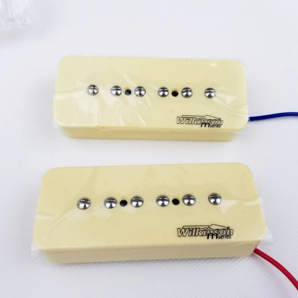 New Wilkinson WO90 1Set 2 Pcs Cream P90 Soap bar Single Coil Neck and Bridge Electric Guitar Humbucker Pickups