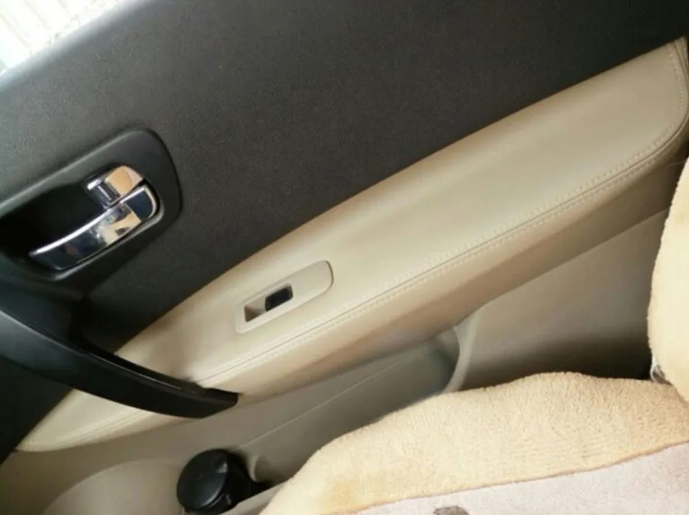 For Nissan QASHQAI J10 2007 2008 2009 2010 2011 2012 -2015 Microfiber Leather Door Armrest Panel Protective Cover car interior