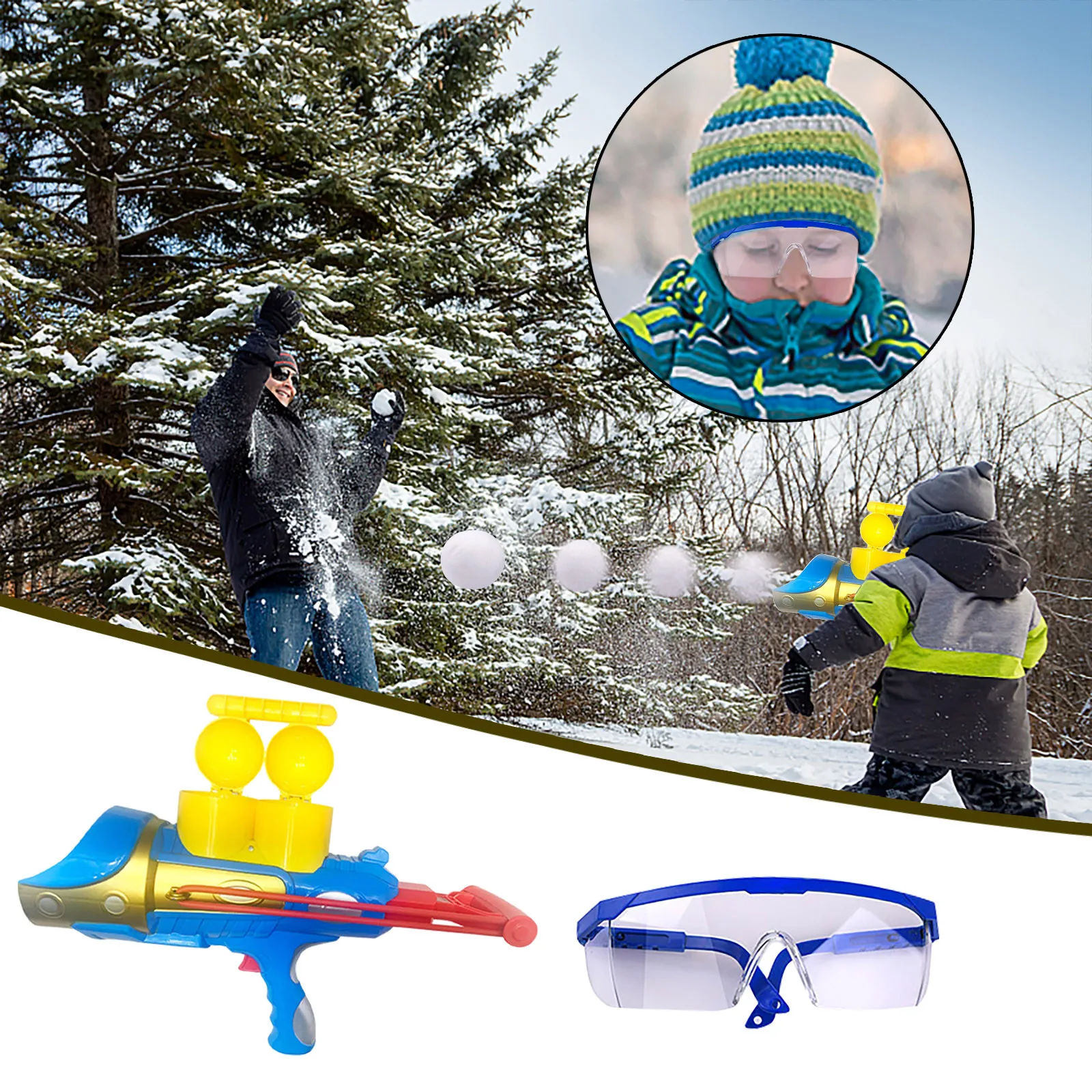 Launcher Round Snowball Playing Snow Tools Snowball Maker Mold With Handle Perfect Gift For Kids Snowball Launch Toy