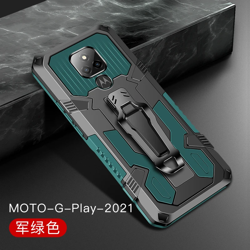 

Armor Case For Motorola Moto G Play 2021 Case Shockproof Belt Clip Holster Cover For Moto G Play 2021 for Motorola GPlay 6.5"