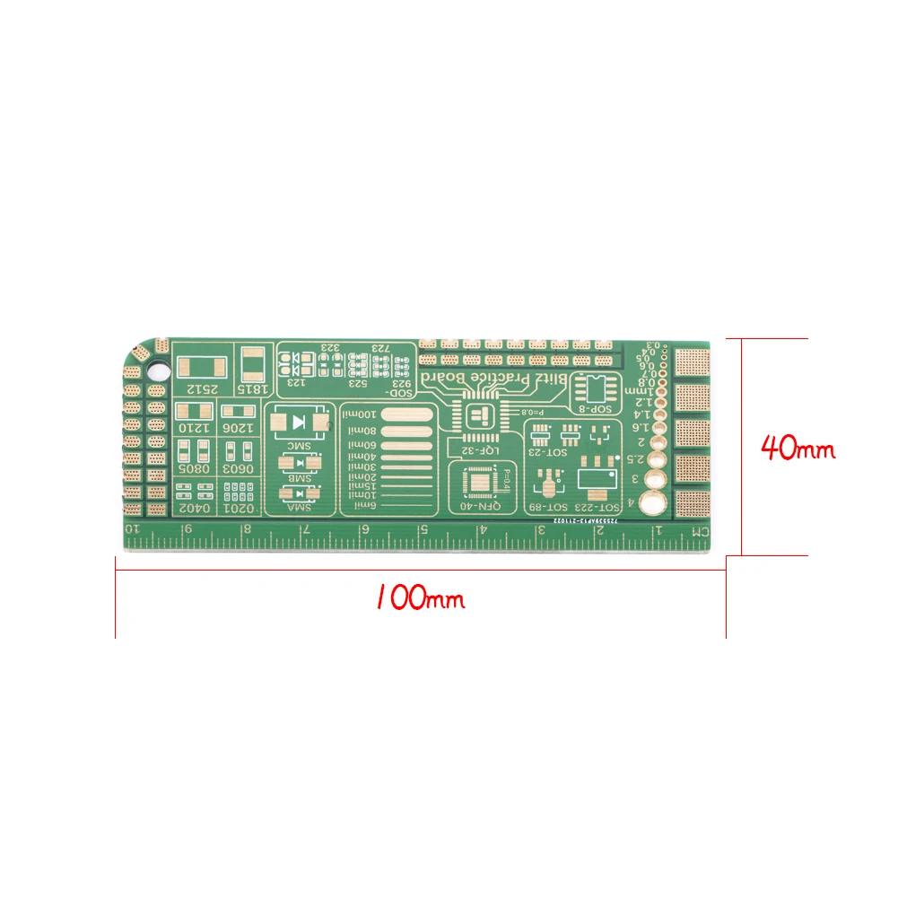 2pcs iFlight 100x40mm Blitz Practice Board Soldering Board practice tiny pin/pad soldering/larger gauge wire soldering for FPV