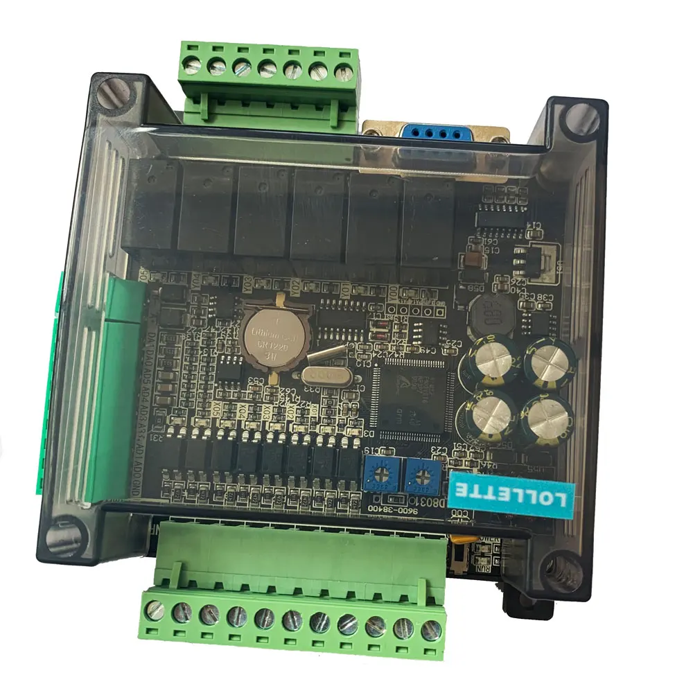 LE3U FX3U 14MR 6AD 2DA RS485 8 input 6 relay output 6 analog input 2 analog (0-10V) output plc controller  RTC (real time clock)