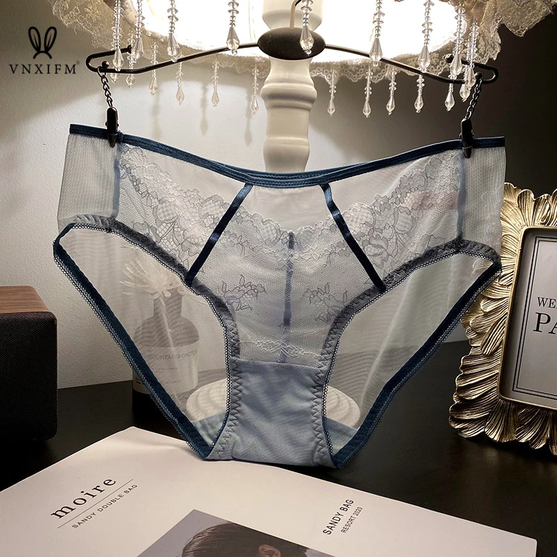 Ladies sexy stitching panties, thin gauze, mid-waist seamless panties, buttocks, pure cotton crotch, high-quality underwear pant