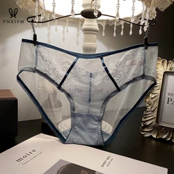 Ladies sexy stitching panties, thin gauze, mid-waist seamless panties, buttocks, pure cotton crotch, high-quality underwear pant