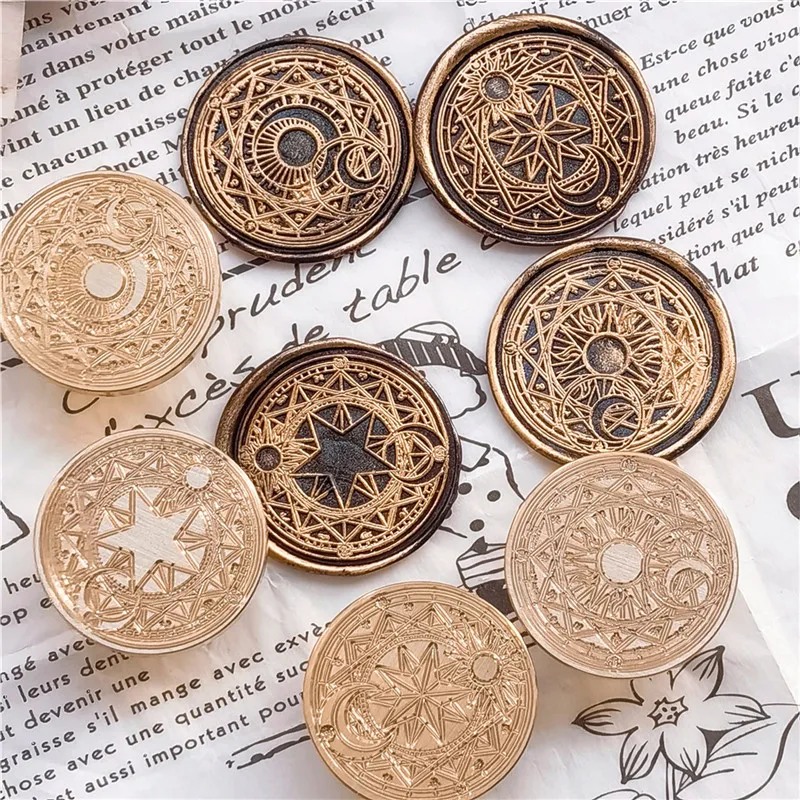 Star Cardcaptor Sakura Power Sun and Moon Magic pattern Sealling Wax Seal Magic Circle Wax Seal Stamps For DIY Wedding Envelope