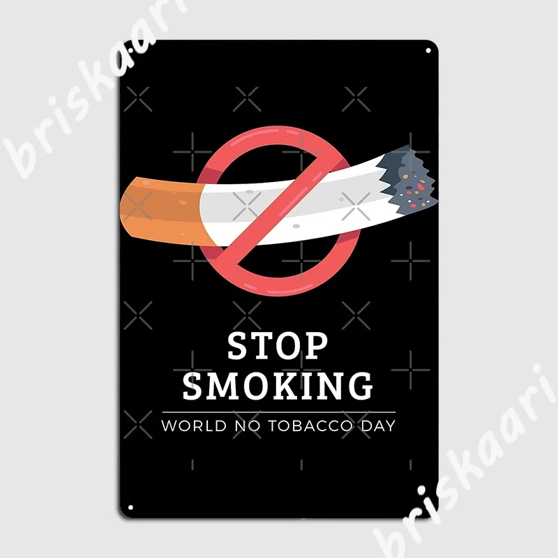 World No Smoking Day No Smoking Day Stop Smoking Metal Sign Bar Cave Wall Plaque Cinema Garage Funny Tin sign Poster