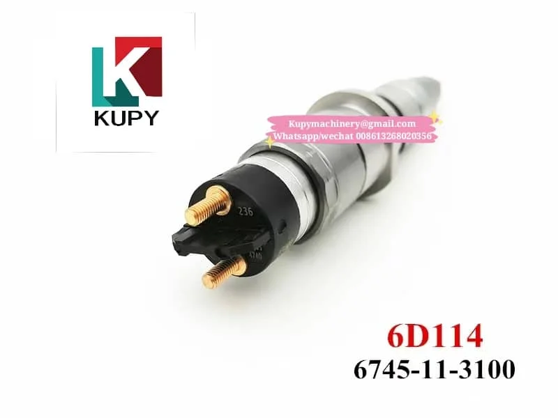 KUPY high quality  New SAA6D114E 6D114 Engine Fuel Injector 6745-11-3100 6745-11-3102 for Komatsu