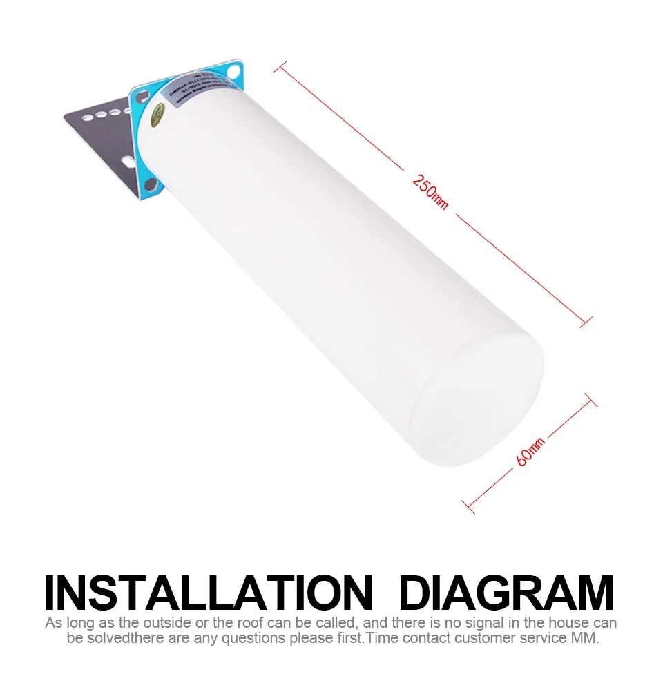 Imagem -03 - Solar Câmera Signal Booster 4g Wi-fi Ant Grande Ganho 16db Antena Interface Sma com Cabo 5m Fibra de Vidro Branca Plástico Reforçado