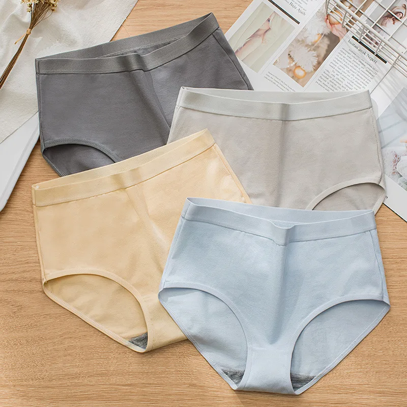 9pcs  Comfortable Women Panties Cotton Briefs Stretch Underwear High Waist Pants Comfort Lingerie Female Underpants Soft