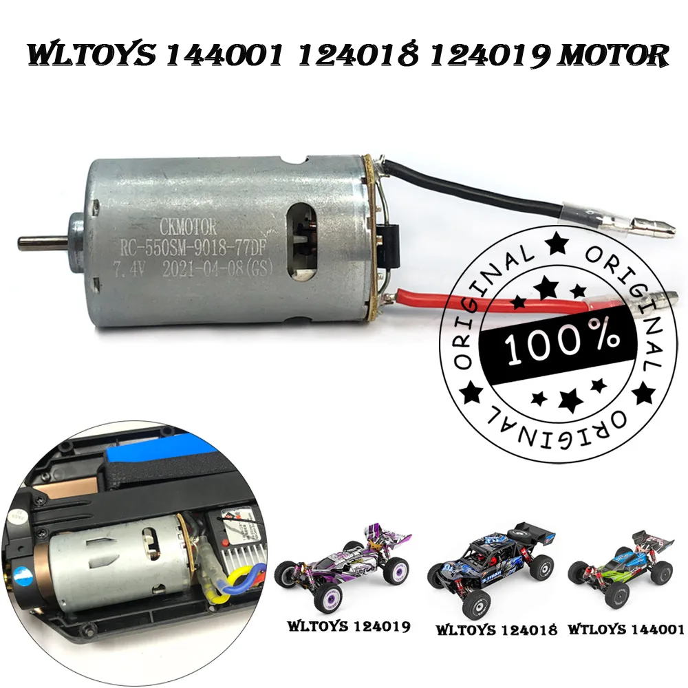 Original Wltoys XK 144001 124018 124019 550 Motor for 1/12 1/14 1/16 RC Off-Road Desert Off-road Vehicle Car