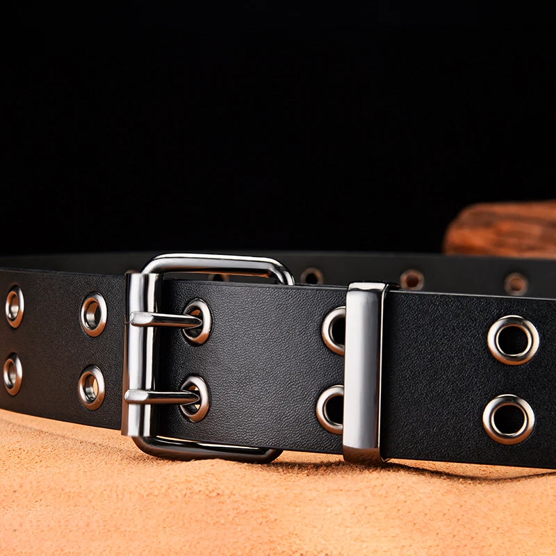 Fashion Metal Male Luxury Western Leather Wide Belt Buckle For Men Casual Vintage Waist Strap Pu Leather Belts 4.0 CM Waistband