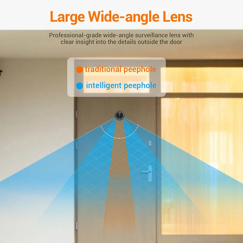 C06 2.4 Inch LCD Color Screen 90 Degree Wide Angle Electronic Peephole Door Bell Camera Night Vision Viewer Photo Visual Monitor