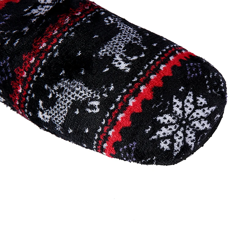 Mntrerm Home Slippers Women Winter Floor Shoes Christmas Elk Indoor Socks Shoes Warm Fur Ladies Plush Slippers Pantoffels Dames