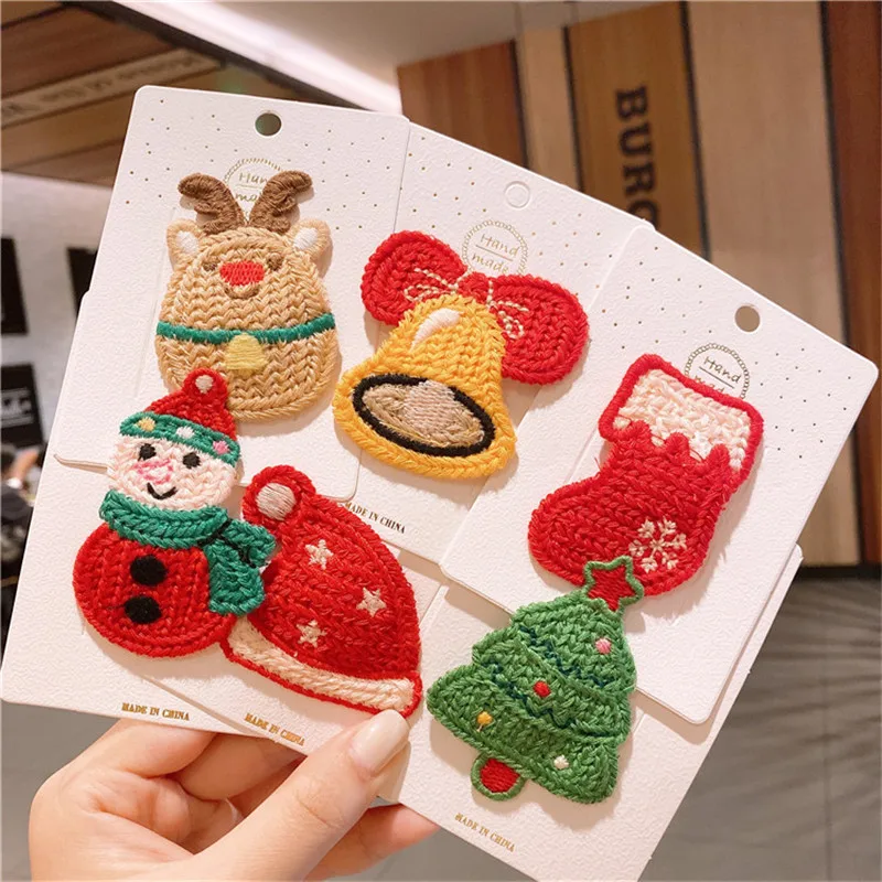 wholesale Christmas hairpin  wool knitted hairpin Christmas Hair clip Hair band Baby Hairpins Headwear Girl Hair accessories