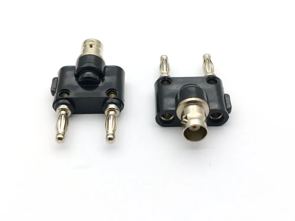 conector femea bnc para dual twin mm plugue banana plug adaptador coaxial macho 20 pecas 01