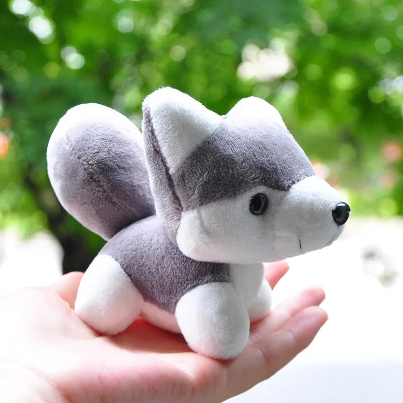 10cm MNI Doll Little Husky Doll Plush Toy Keychain Pendant Gift Claw Machine Doll Christmas Toys