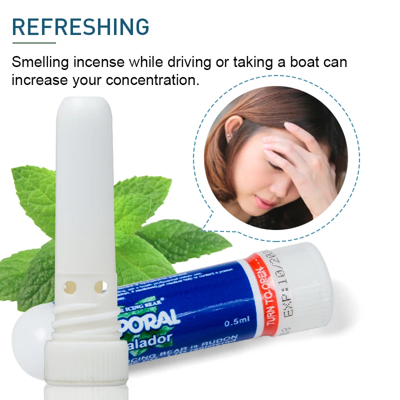 SMF 3Pcs Nasal Essential Oil Original Thailand Nasal Inhaler Refresh Nose Cold Cool Herbal Ointment Allergic Rhinitis Mint Cream