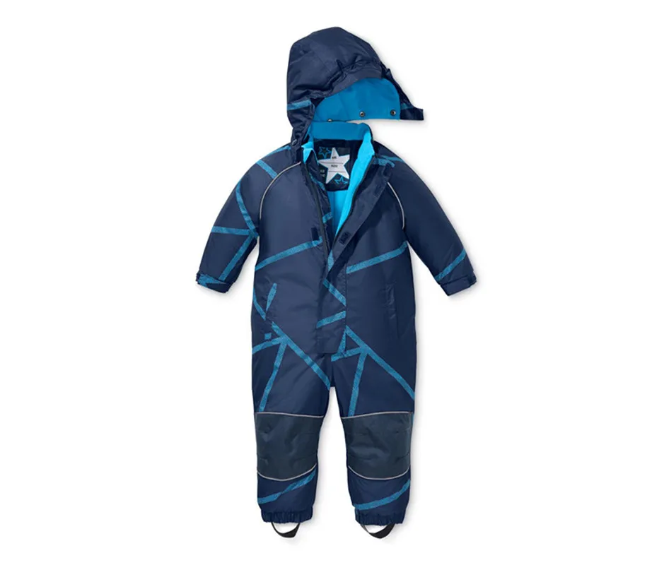 2023Russian children\'s one-piece ski suit plus velvet quilt thickening windproof waterproof men and women super thick