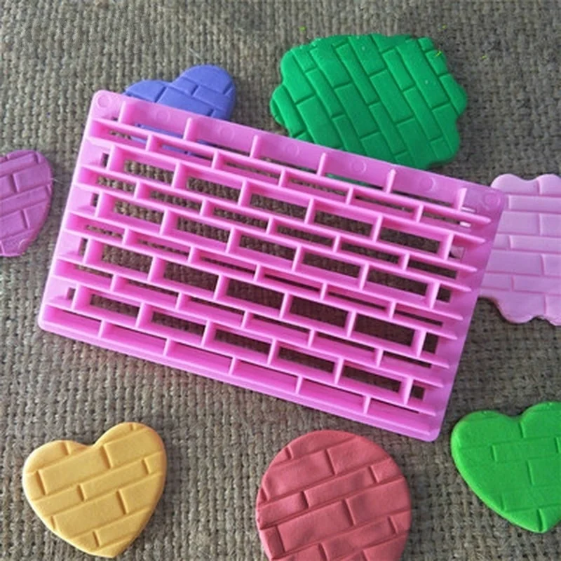 

New Arrival 1 Stamp brick stone wall decorating Fondant Cutter Mould Cake Mold Chocolate Topper Baking Tools Decorating