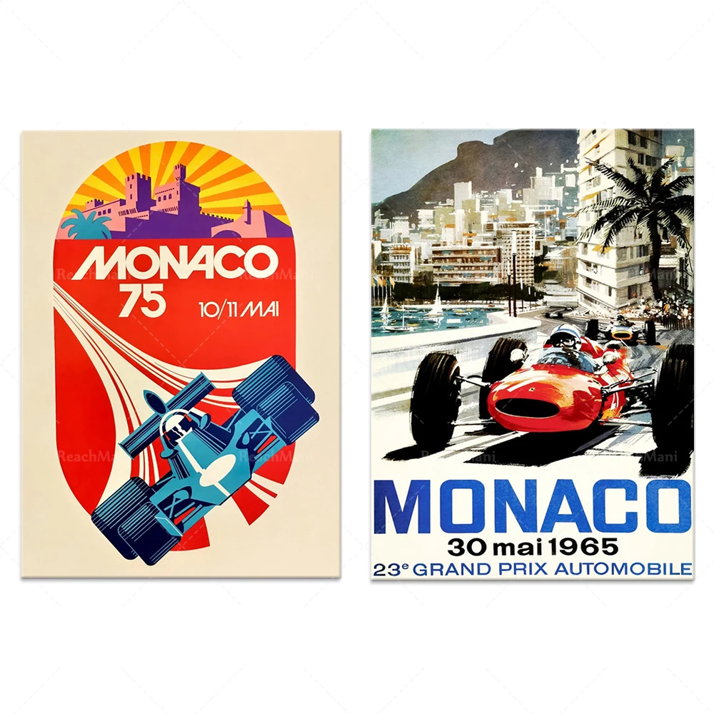 GRAND PRIX MONACO 10-11 mai 1975 | Retro Auto Racing | Auto sport print