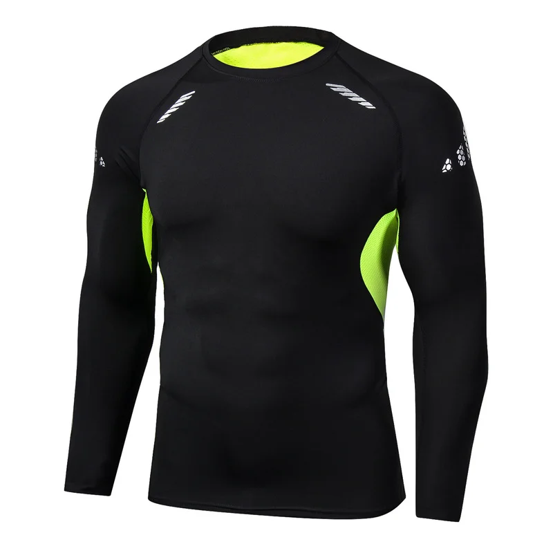 Men\'s T-shirt Men Running Sport T Shirt Men Compression Fitness Tops Tee Quick DryTight Training Gym Sport Running Shirts Jersey