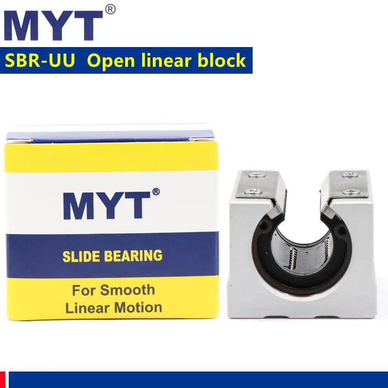 2pcs MYT high precision SBR12UU SBR16UU SBR20UU SBR25UU SBR30UU 12mm Linear bearing Block for CNC Router SBR linear guide rail