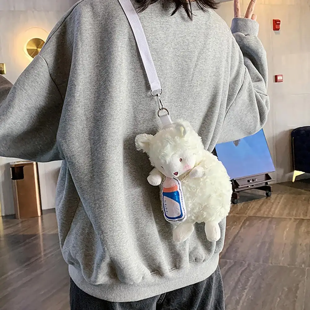 Crossbody Bag Daily cute Messenger Sheep Shape Large Capacity Plush Women Cartoon Animal Design Lamb Small Doll Handbags