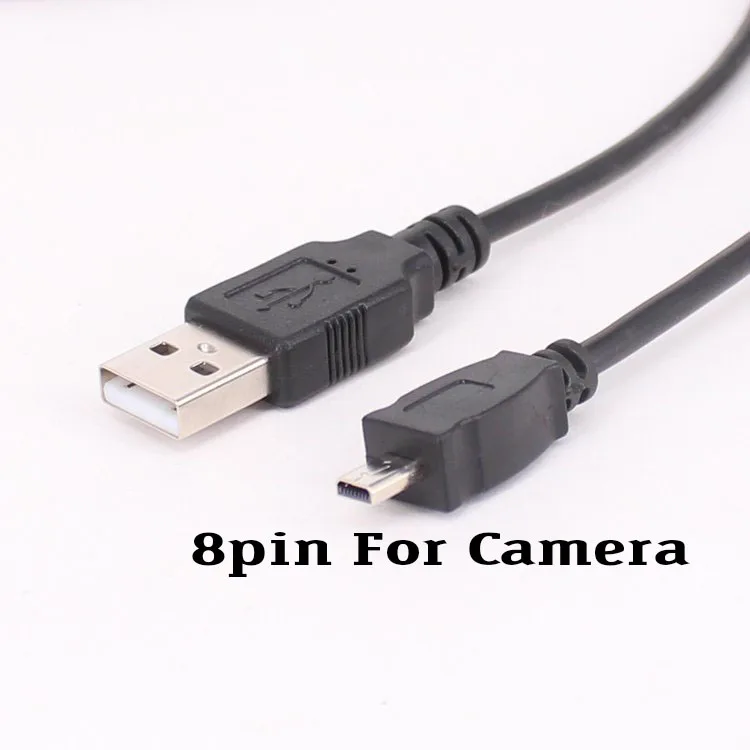 USB Data Cable Camera Data Pictures Video Sync Transfer Cables Cord Wire 8pin for Nikon/Olympus/Pentax/Sony/Panasonic/Sanyo