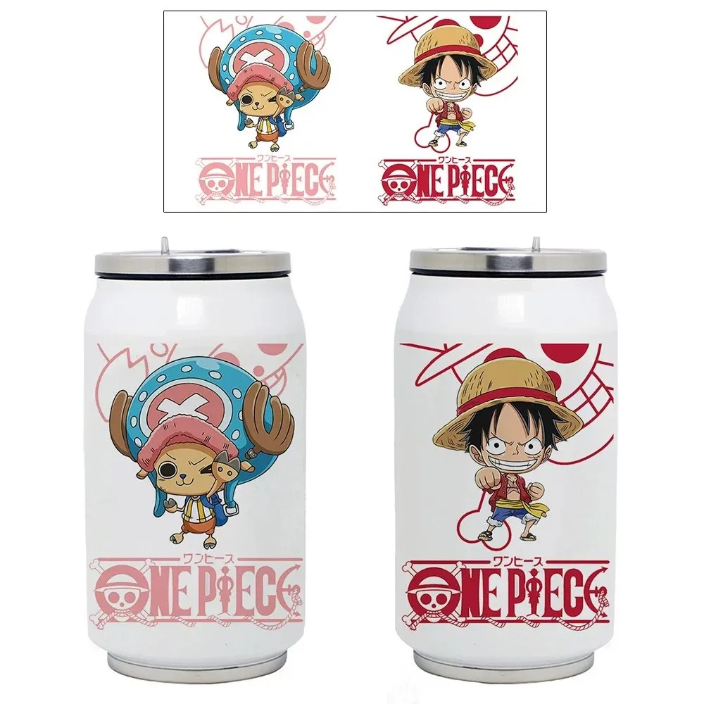 Anime Game Vacuum Cup One Piece Luffy Cosplay 304 Stainless Steel Vacuum Flask Coffee Mug Cola Shape Water Can with Nipple Gift