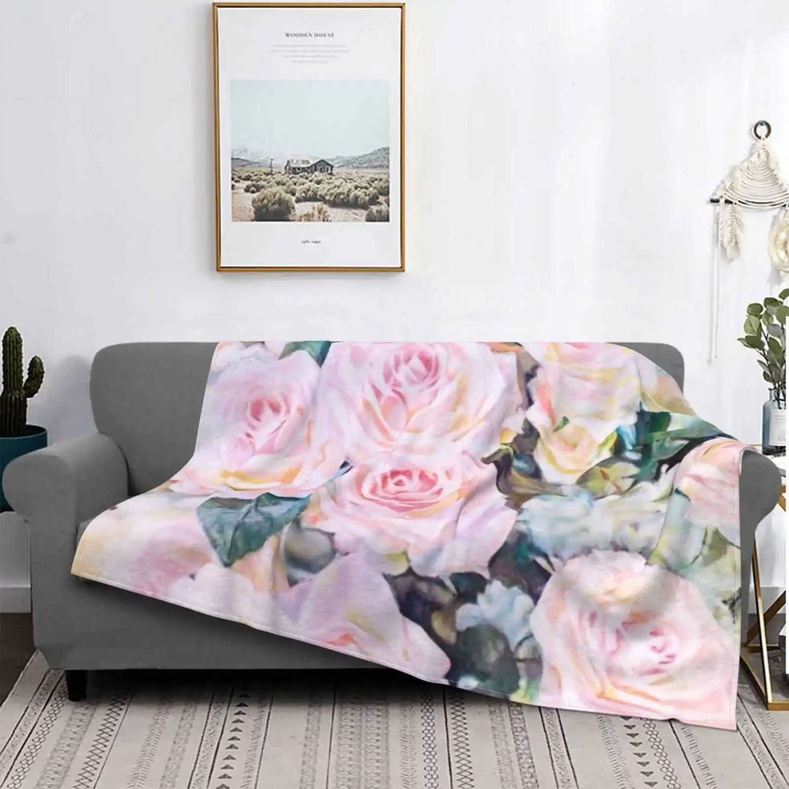 Roses Collection Best Selling Room Household Flannel Blanket Flowers Roses Rose Scent Perfume Fresh Garden Floral Florist