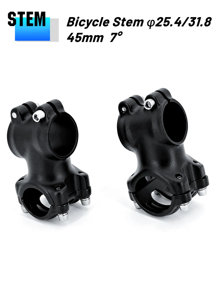 AliExpress Meische Bicycle Stem 7 Degree 45mm Ultralight Stem 25.4/31.8mm Mountain Road Bike Stem CNC Machined Matte Stem Bike Part MTB Bike Stem